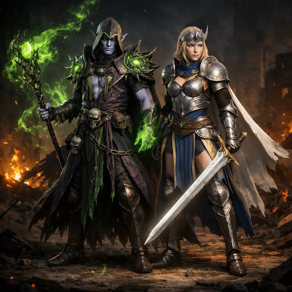 Kael a Athel, epičtí šampioni v temné fantasy scéně